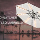 Patio Watcher 11-FT Solar Umbrella