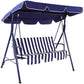 Patio Watcher 3 Seater Canopy Swing, Outdoor Patio Swing with Cushioned Steel Frame, Porch Swing Chair