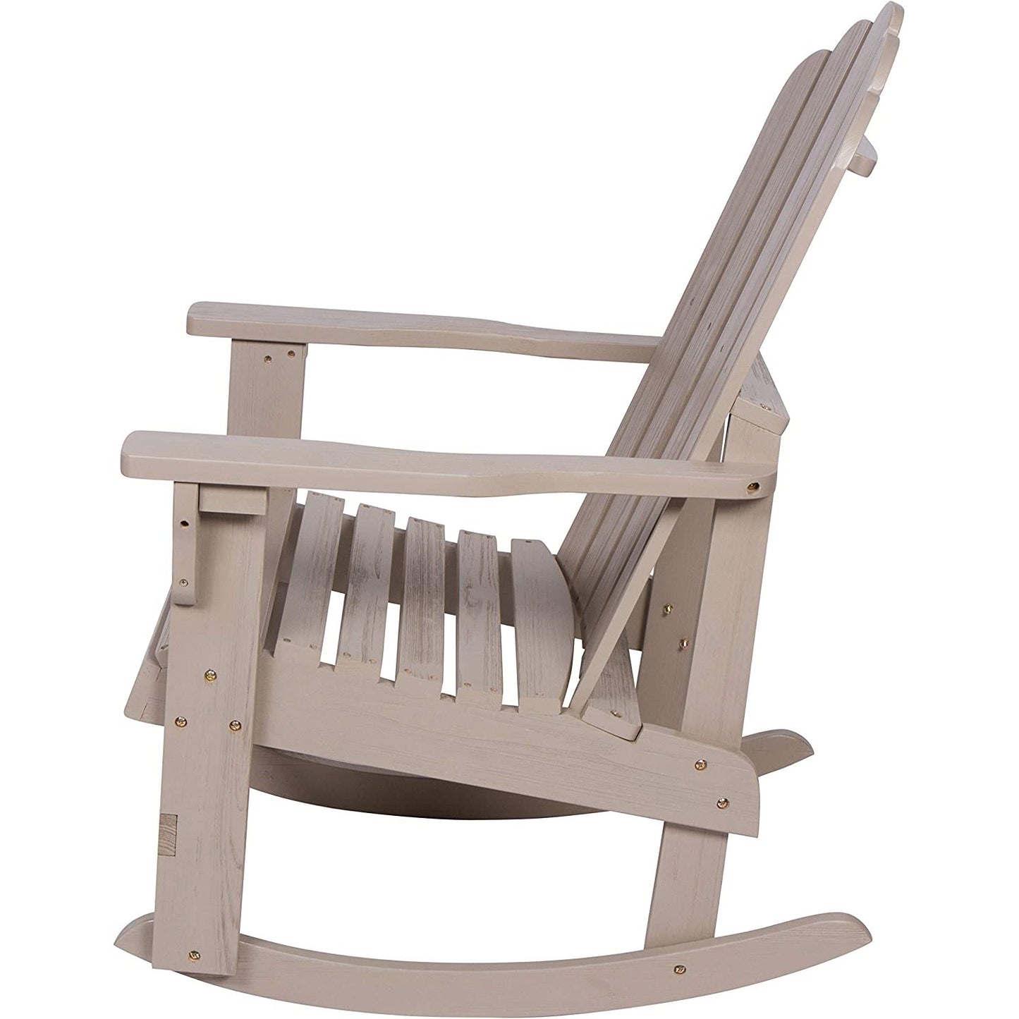 Patio Watcher Poly Lumber Classic Rocking Adirondack Chair with Cup Holder