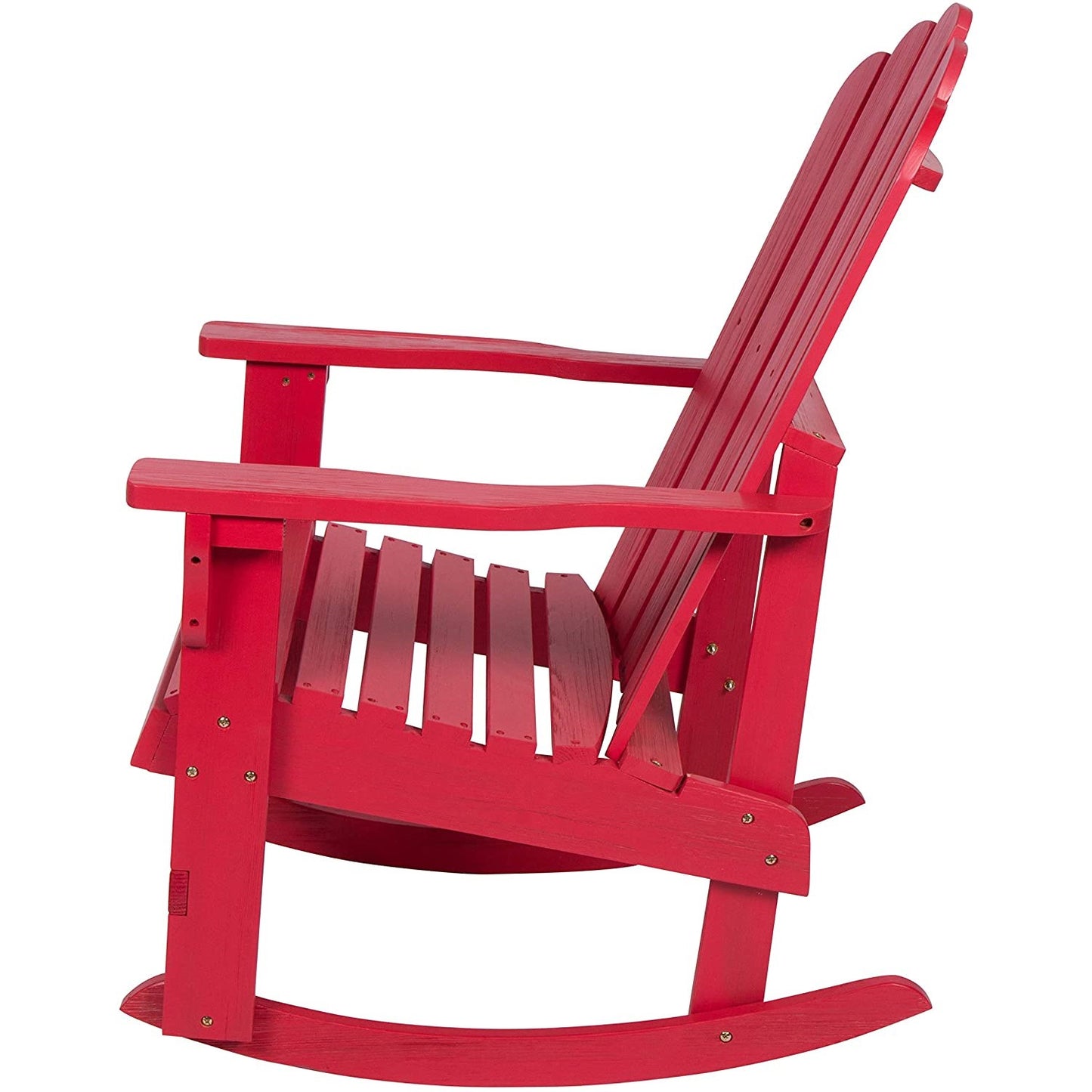 Patio Watcher Poly Lumber Classic Rocking Adirondack Chair with Cup Holder