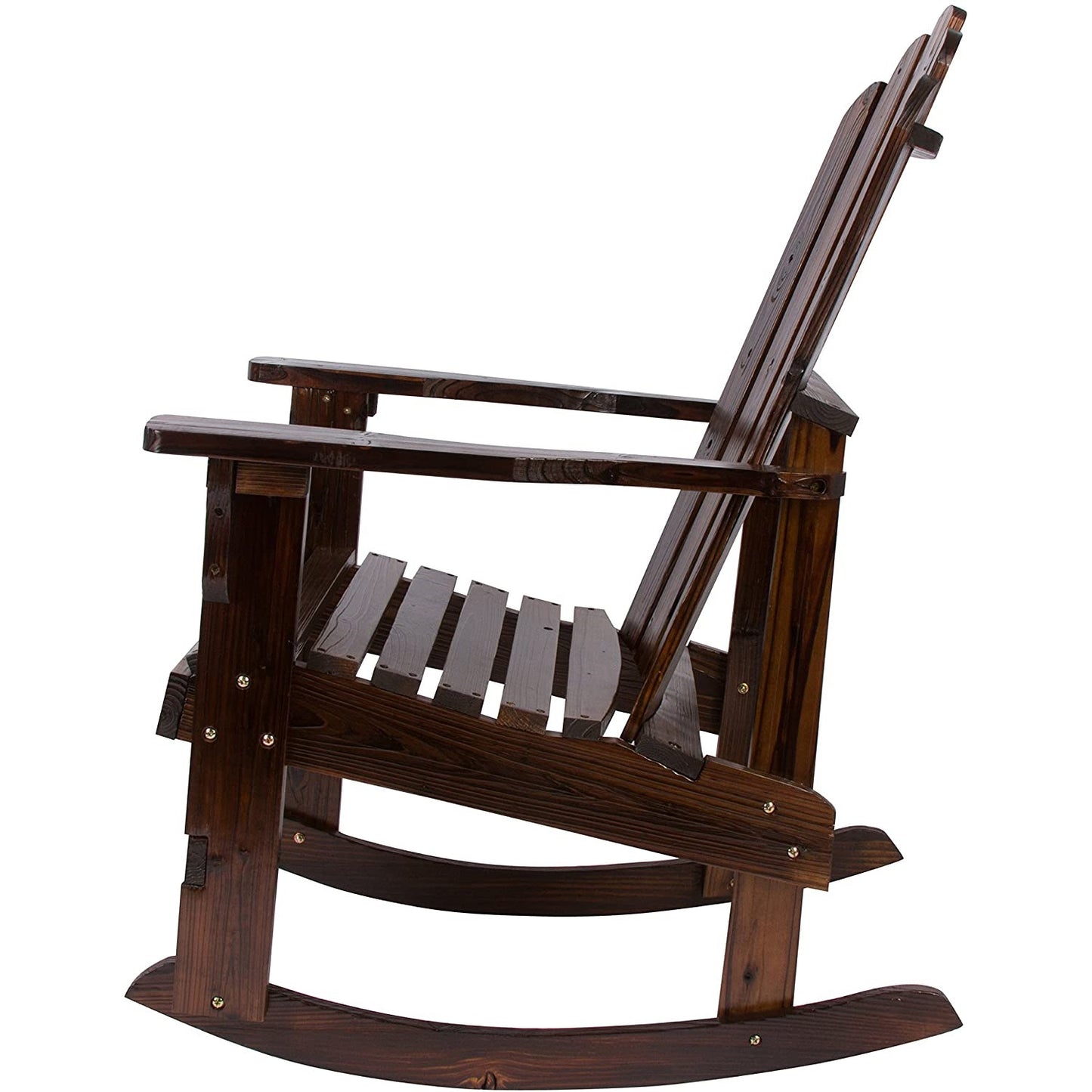 Patio Watcher Poly Lumber Classic Rocking Adirondack Chair with Cup Holder