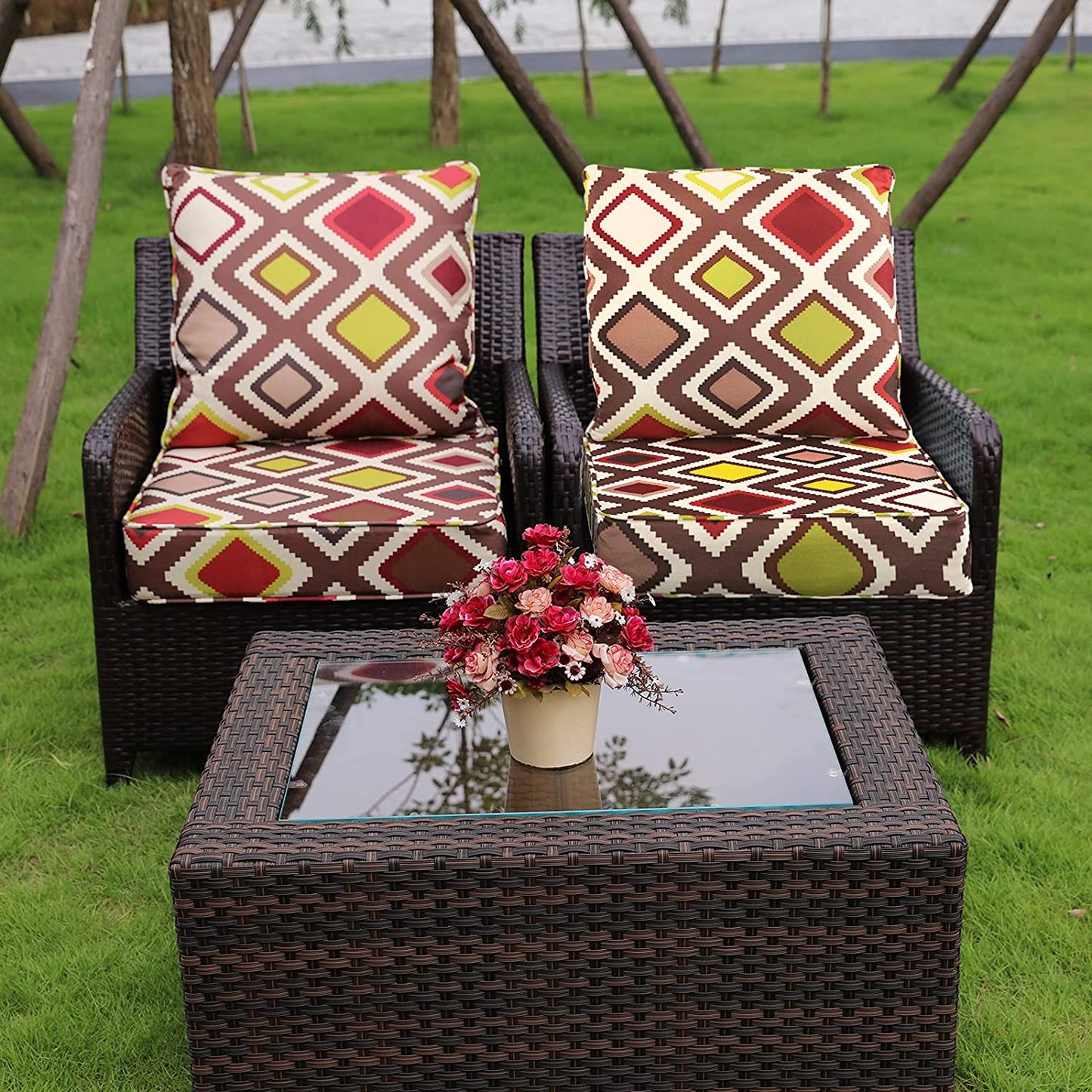 Patio Watcher Sofa Cushion Multicolor