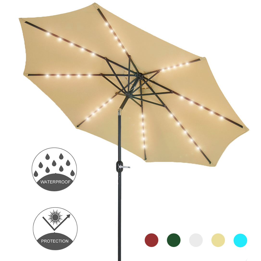 Patio Watcher 9-FT Solar Umbrella