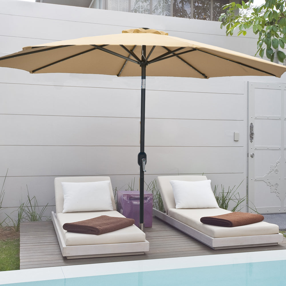 Patio Watcher 9-FT Solar Umbrella