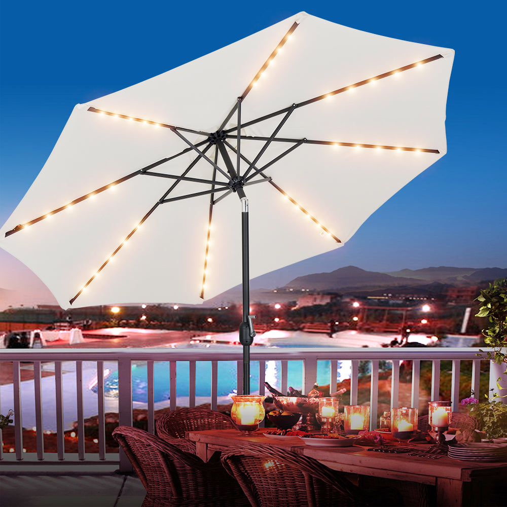 Patio Watcher 10-FT Solar Umbrella