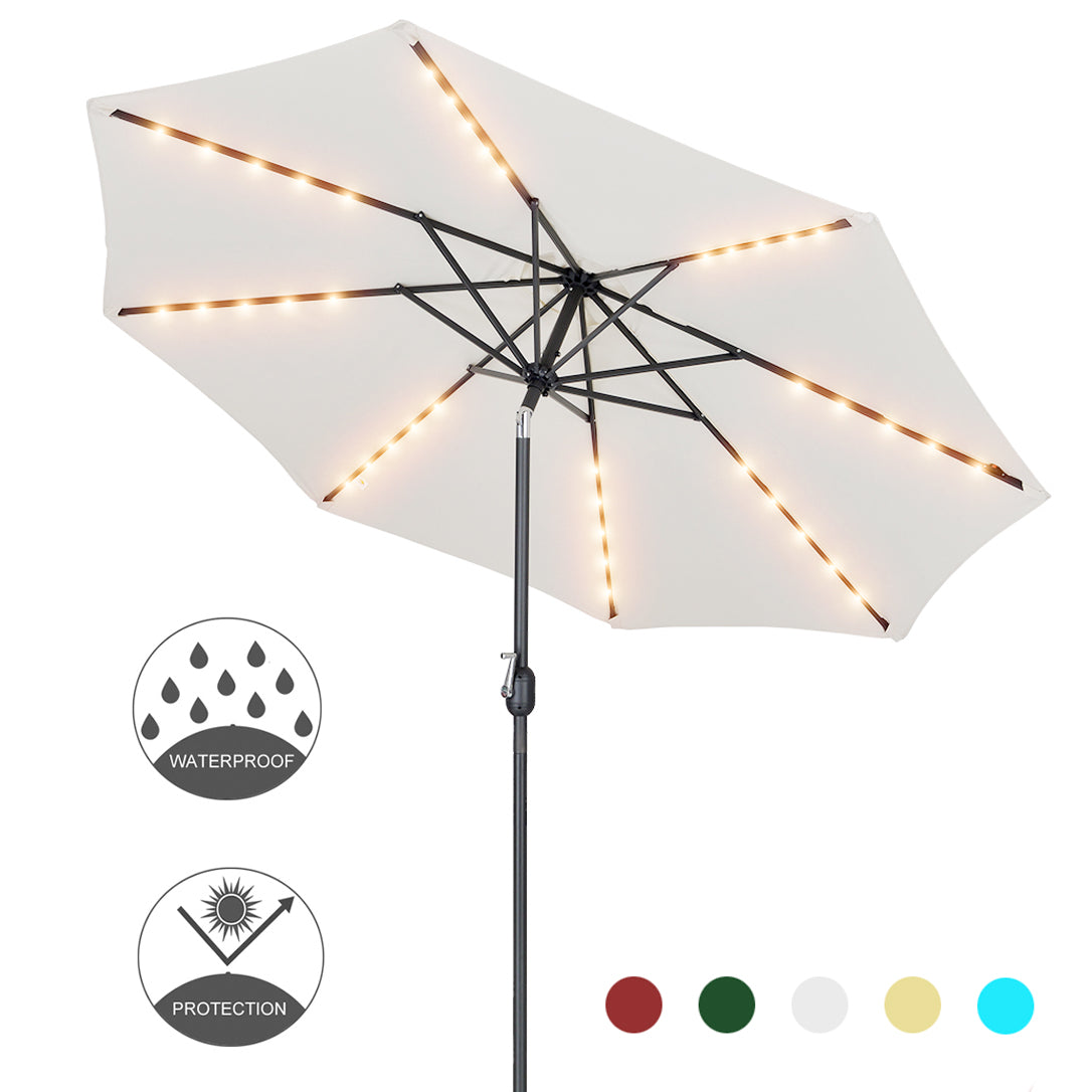 Patio Watcher 9-FT Solar Umbrella