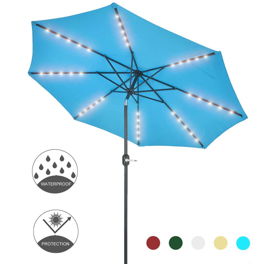 Patio Watcher 9-FT Solar Umbrella