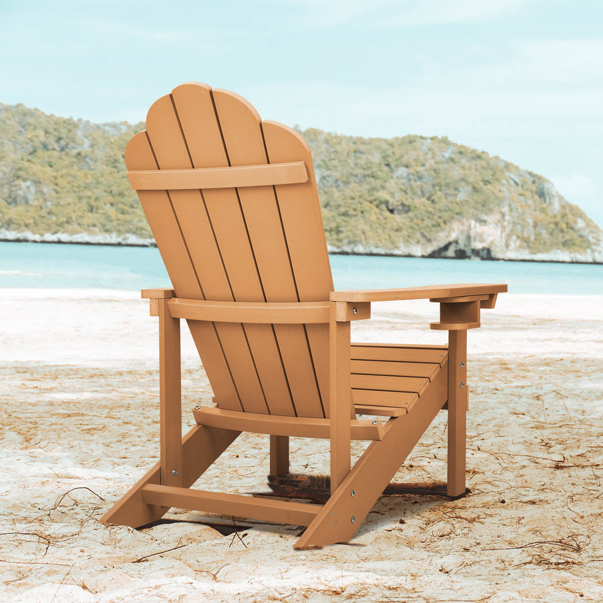 Patio Watcher Poly Lumber Classic Adirondack Chair with Cup Holder