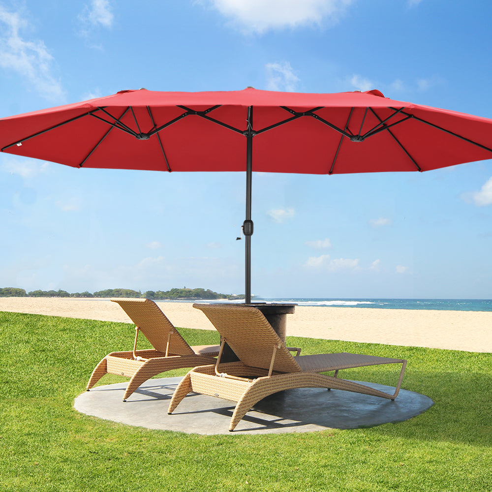 Patio Watcher 15-FT Patio Double Sided Umbrella