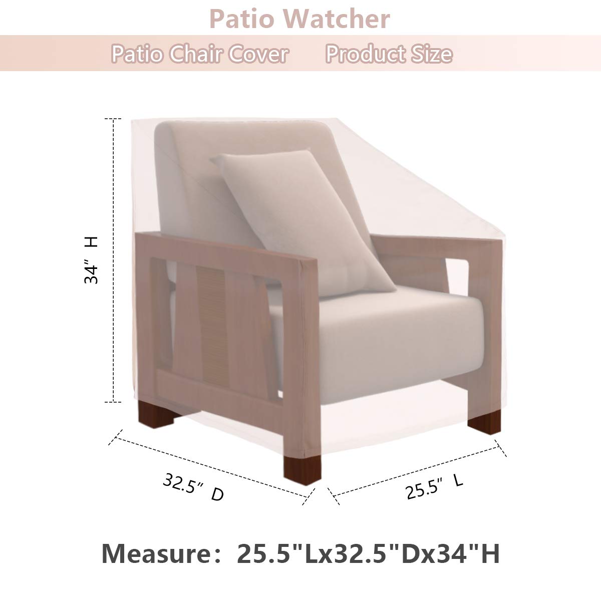 Patio watcher outdoor furniture chair cover