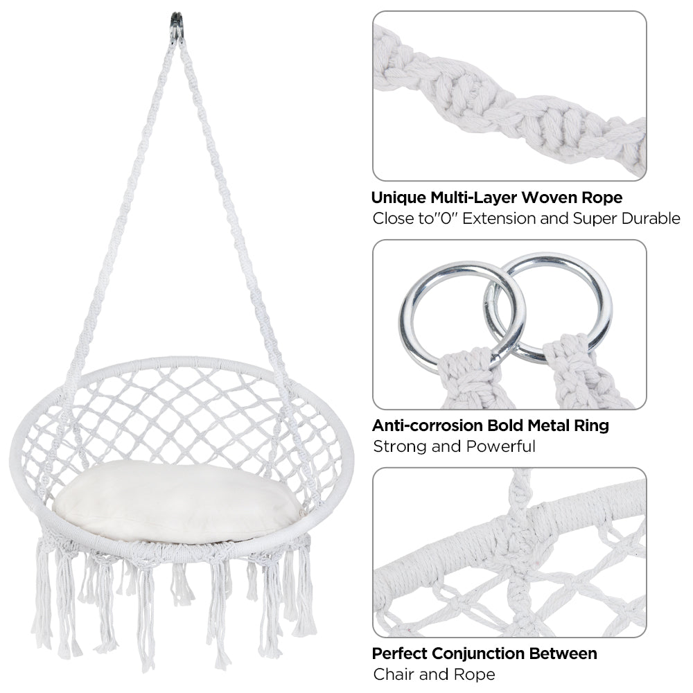 Patio watcher patio swings rope round chair