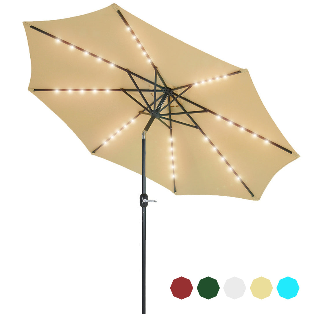 Patio Watcher 11-FT Solar Umbrella