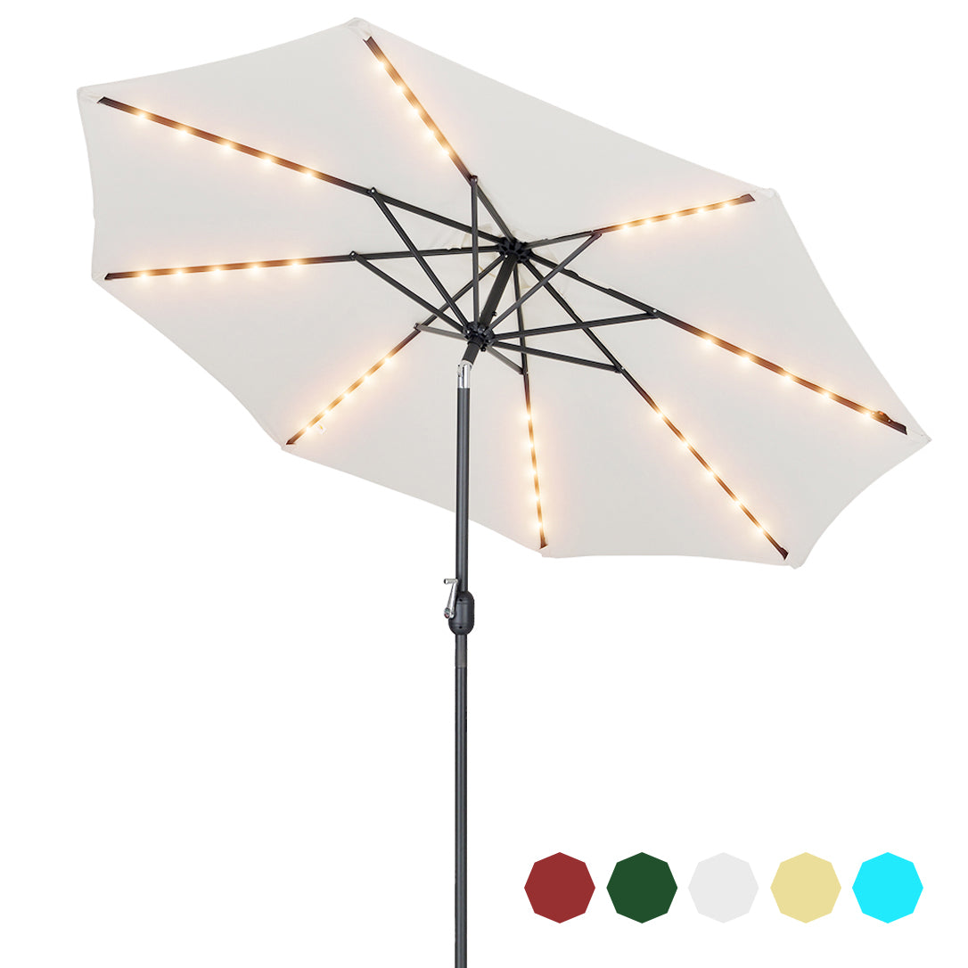 Patio Watcher 11-FT Solar Umbrella