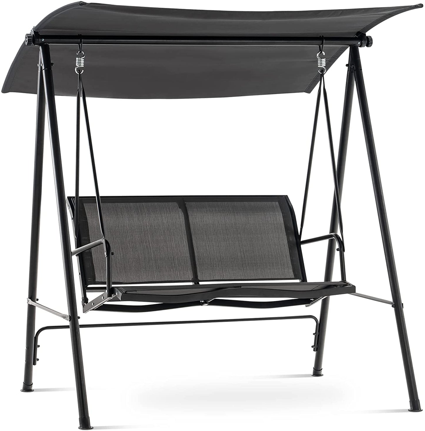 Patio Watcher 2-Seat Patio Swing Chair with Adjustable Canopy Outdoor