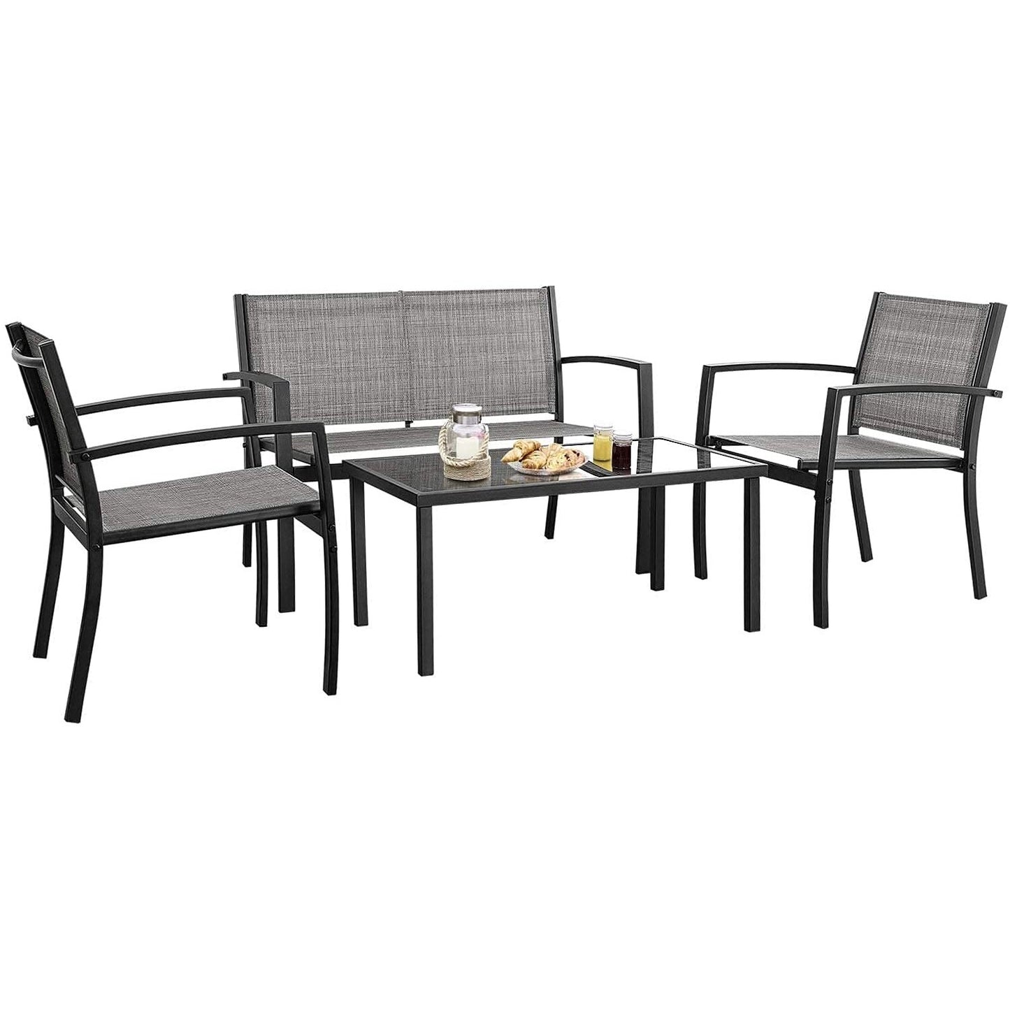 Patio Watcher 4 Pieces Patio Furniture Set Teslin Outdoor Garden Patio Conversation Sets