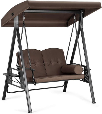 Patio Watcher 2-Seat Outdoor Patio Swing Chair, Outdoor Patio Canopy Swing