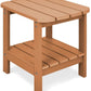 Patio Watcher Outdoor Rectangular Adirondack Side Table, Weather Resistant Poly Lumber End Table