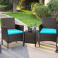 Patio Watcher Patio Porch Furniture Sets 3 Pieces PE Rattan Wicker Chairs with Table Outdoor Garden Furniture Sets