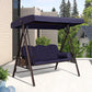 Patio Watcher 3-Seat Deluxe Outdoor Patio Porch Swing with Cup,Weather Resistant Steel Frame, Adjustable Tilt Canopy