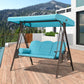 Patio Watcher 3-Seat Deluxe Outdoor Patio Porch Swing with Cup,Weather Resistant Steel Frame, Adjustable Tilt Canopy