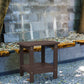 Patio Watcher Outdoor Rectangular Adirondack Side Table, Weather Resistant Poly Lumber End Table