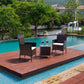 Patio Watcher Patio Porch Furniture Sets 3 Pieces PE Rattan Wicker Chairs with Table Outdoor Garden Furniture Sets