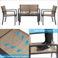 Patio Watcher 4 Pieces Patio Furniture Set Teslin Outdoor Garden Patio Conversation Sets