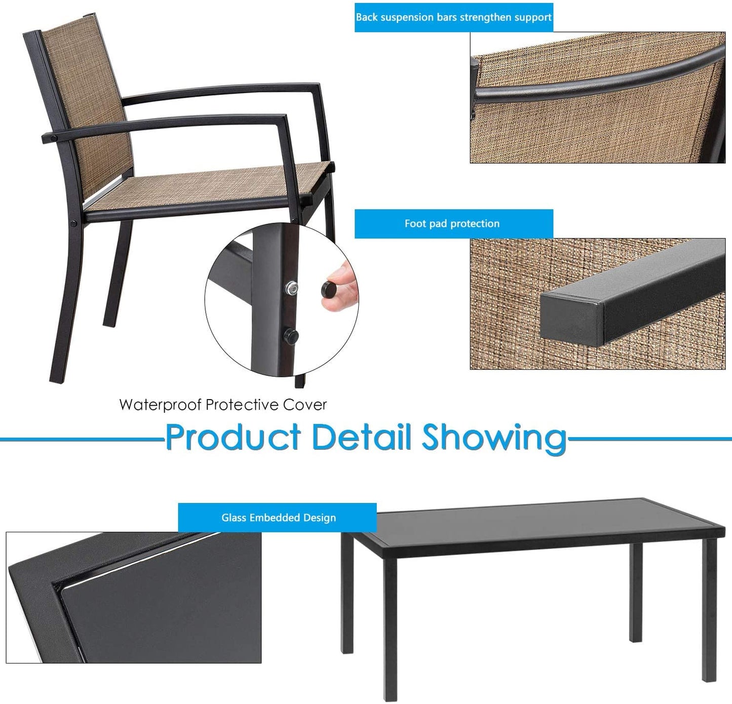 Patio Watcher 4 Pieces Patio Furniture Set Teslin Outdoor Garden Patio Conversation Sets