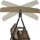 Patio Watcher 3-Seat Deluxe Outdoor Patio Porch Swing with Cup,Weather Resistant Steel Frame, Adjustable Tilt Canopy