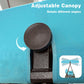 Patio Watcher 3-Seat Deluxe Outdoor Patio Porch Swing with Cup,Weather Resistant Steel Frame, Adjustable Tilt Canopy