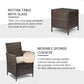 Patio Watcher Patio Porch Furniture Sets 3 Pieces PE Rattan Wicker Chairs with Table Outdoor Garden Furniture Sets