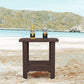 Patio Watcher Outdoor Rectangular Adirondack Side Table, Weather Resistant Poly Lumber End Table