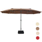 Patio Watcher 15-Ft Solar Patio Double Sided Umbrella