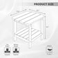 Patio Watcher Outdoor Rectangular Adirondack Side Table, Weather Resistant Poly Lumber End Table