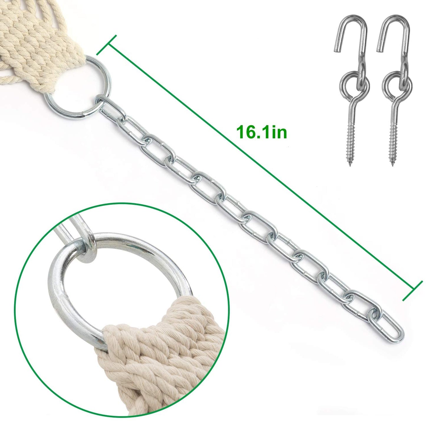 Patio watcher straight hammock rope