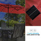 Patio Watcher 15-Ft Solar Patio Double Sided Umbrella