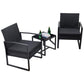 Patio Watcher 3 Pieces Patio Set Outdoor Wicker Patio Furniture Sets With Table