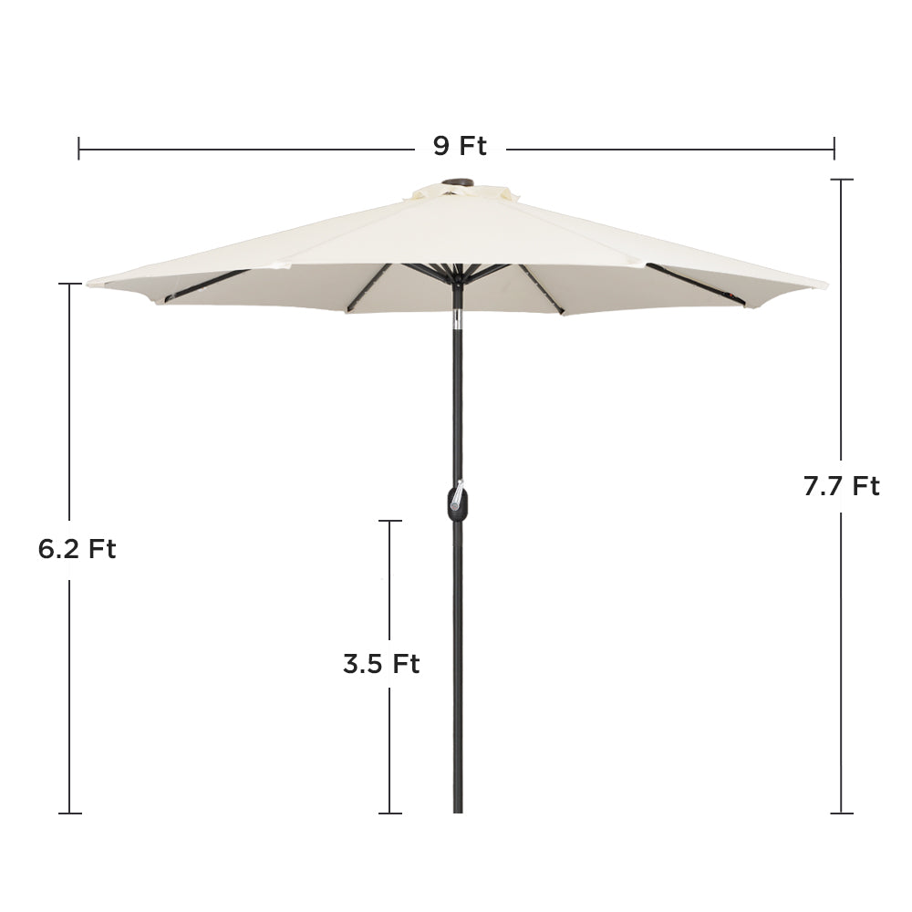 Patio Watcher 9-FT Solar Umbrella