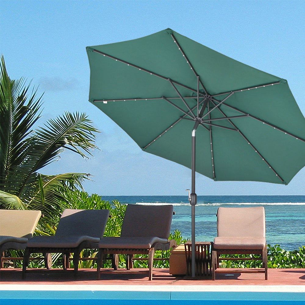 Patio Watcher 10-FT Solar Umbrella