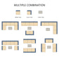 Patio Watcher 7 Pieces Outdoor Sectional Sofa Patio Furniture Sets Manual Weaving Wicker Rattan Patio Conversation Sets with Cushion and Glass Table