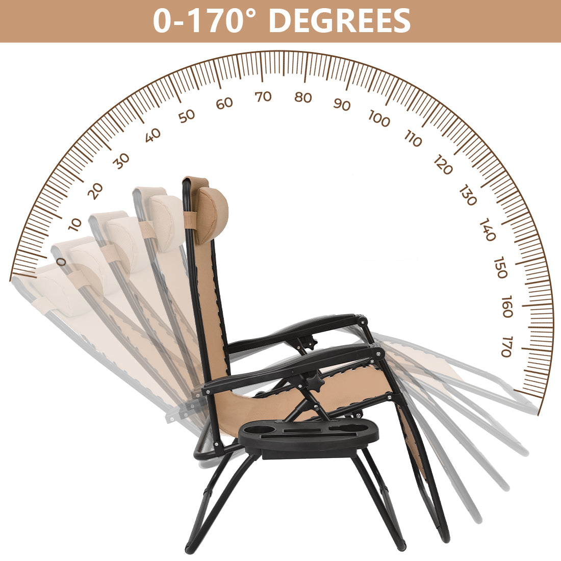 Patio Watcher Oversized Teslin Zero Gravity Chair Folding Recliner Chair