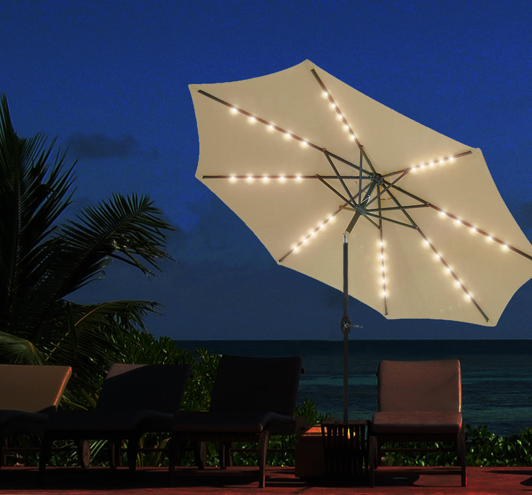 Patio Watcher 10-FT Solar Umbrella