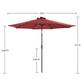 Patio Watcher 10-FT Solar Umbrella