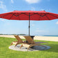 Patio Watcher 15-FT Patio Double Sided Umbrella