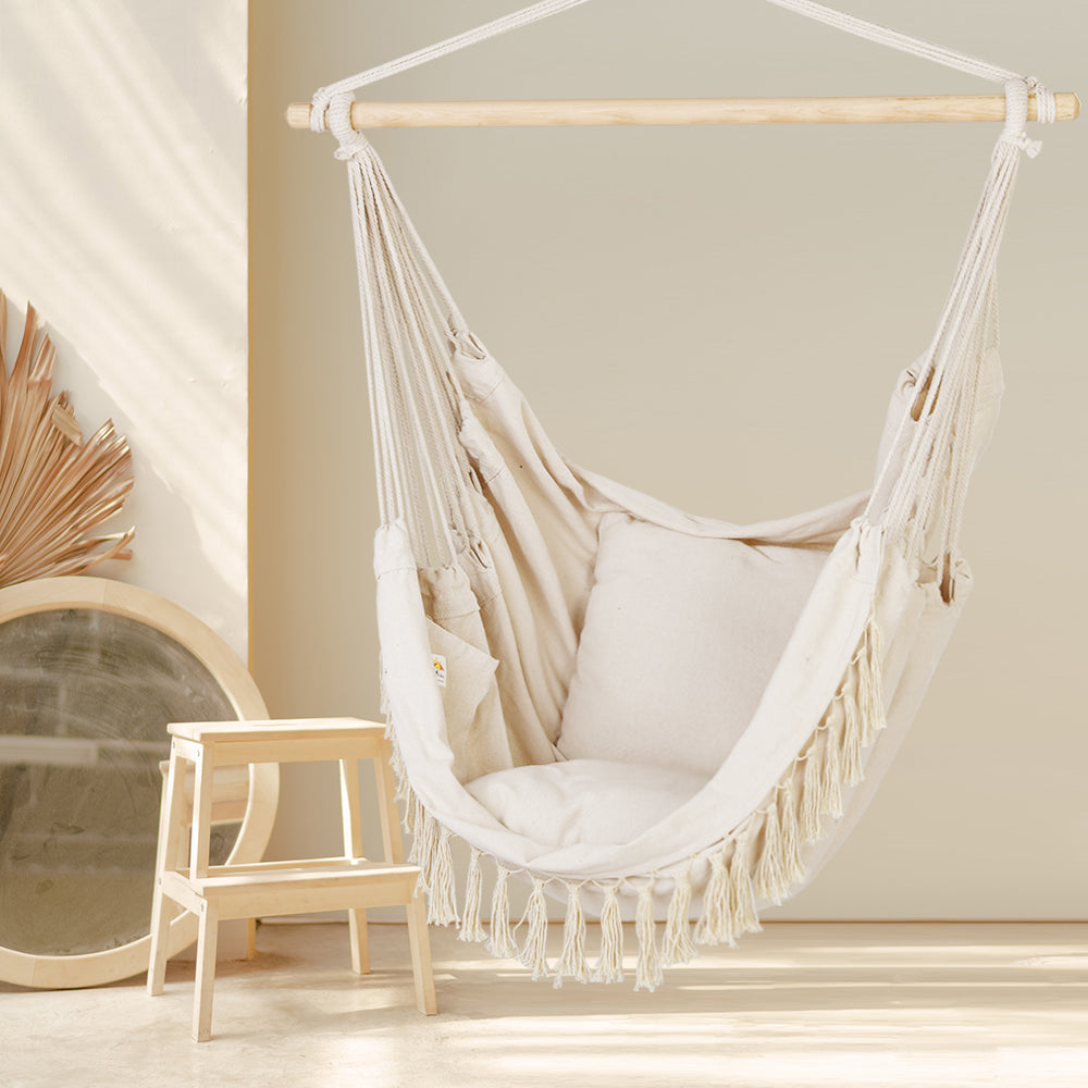 Patio Watcher patio hanging swing chair with cotton