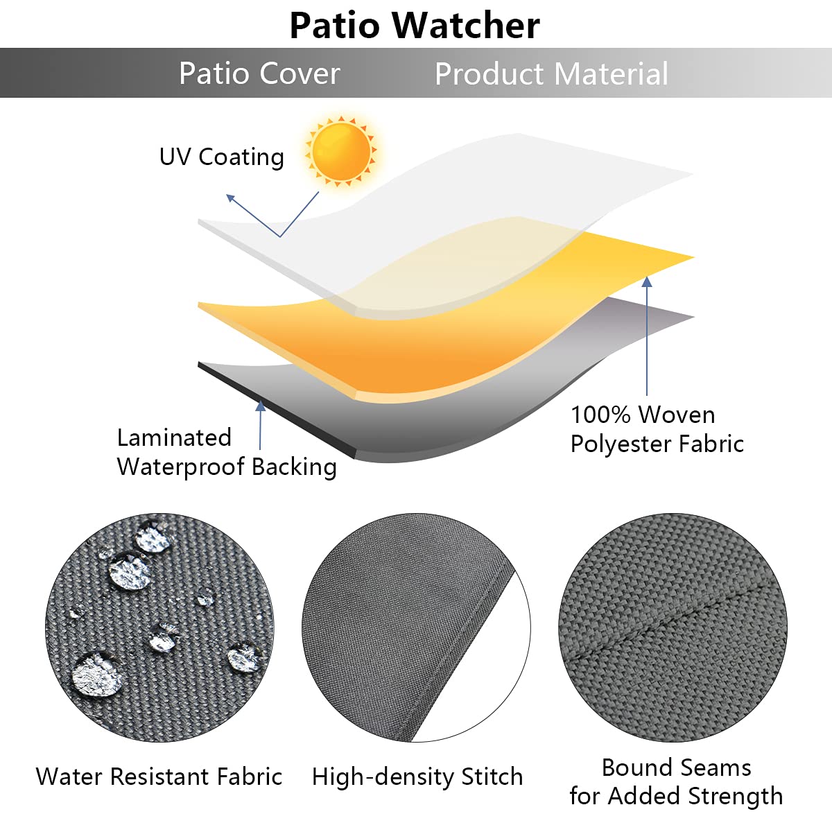 Patio watcher outdoor furniture long sofa cover